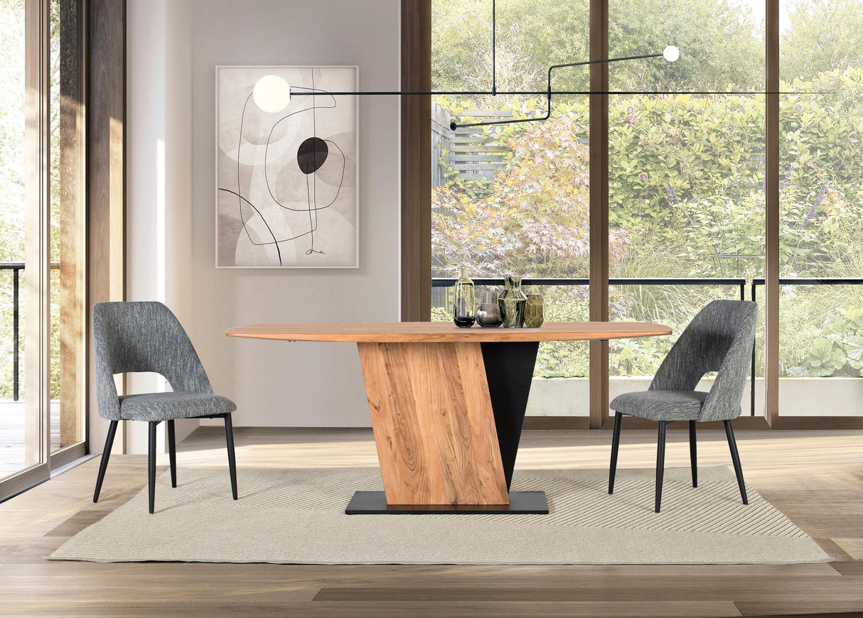 Masa Dining Fontana din Stejar cu Suport Metalic 190x90 Giner y Colomer