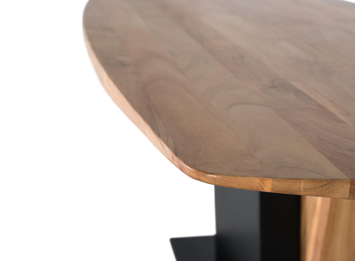 Masa Dining Fontana din Stejar cu Suport Metalic 190x90 Giner y Colomer