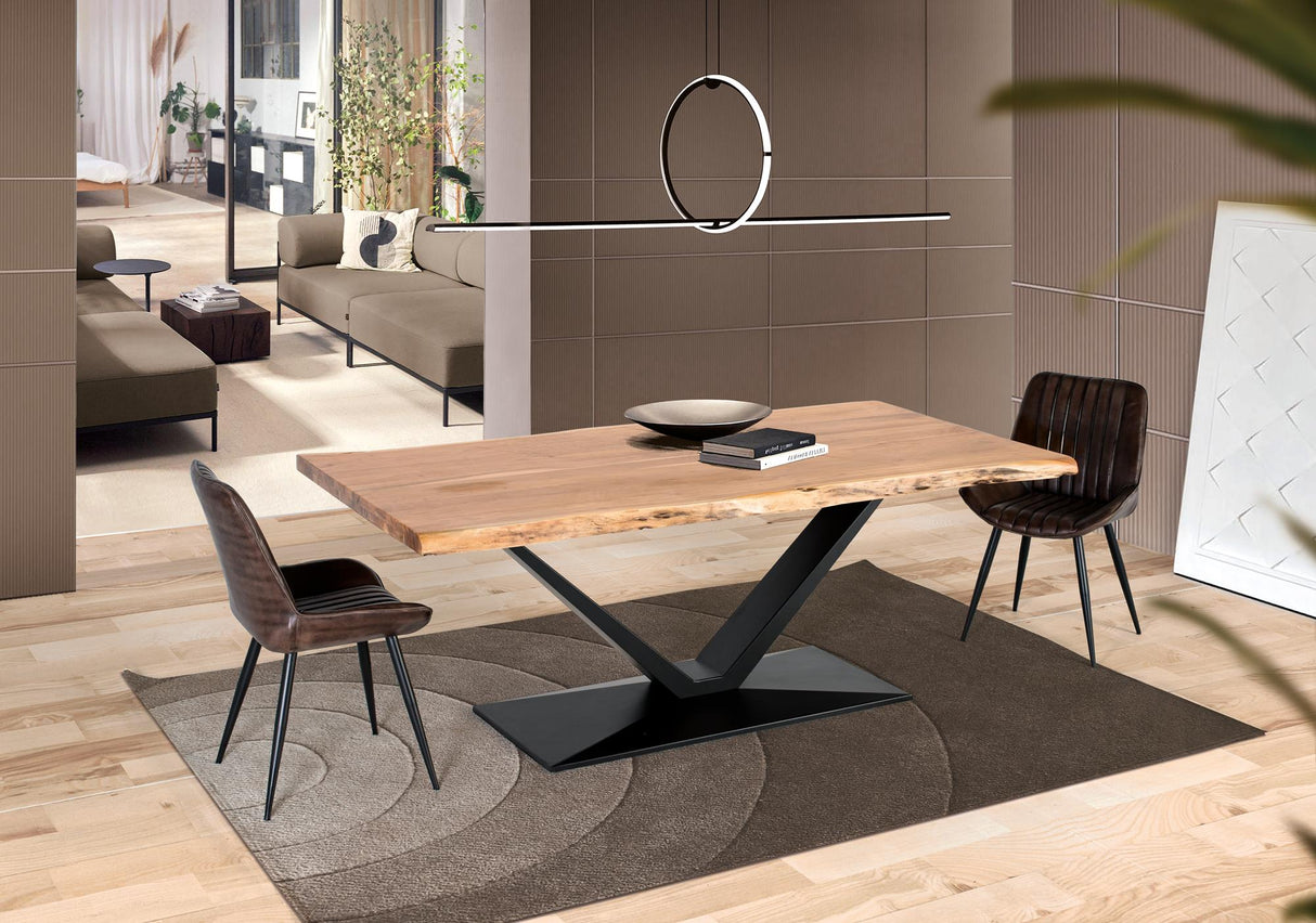 Masa de Dining Ontario din Lemn de Acacia si Metal 100x200 Giner y Colomer