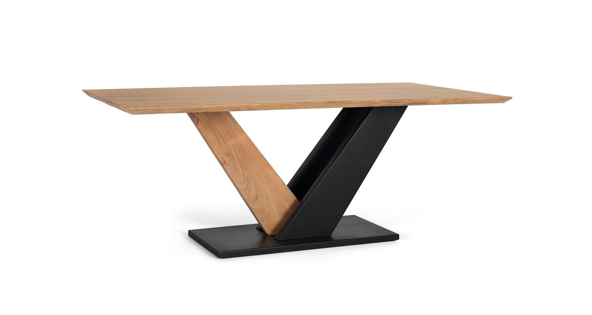 Masa de Dining din Lemn de Acacia si Metal Giner y Colomer