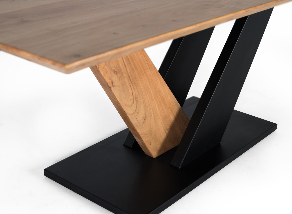 Masa de Dining din Lemn de Acacia si Metal Giner y Colomer