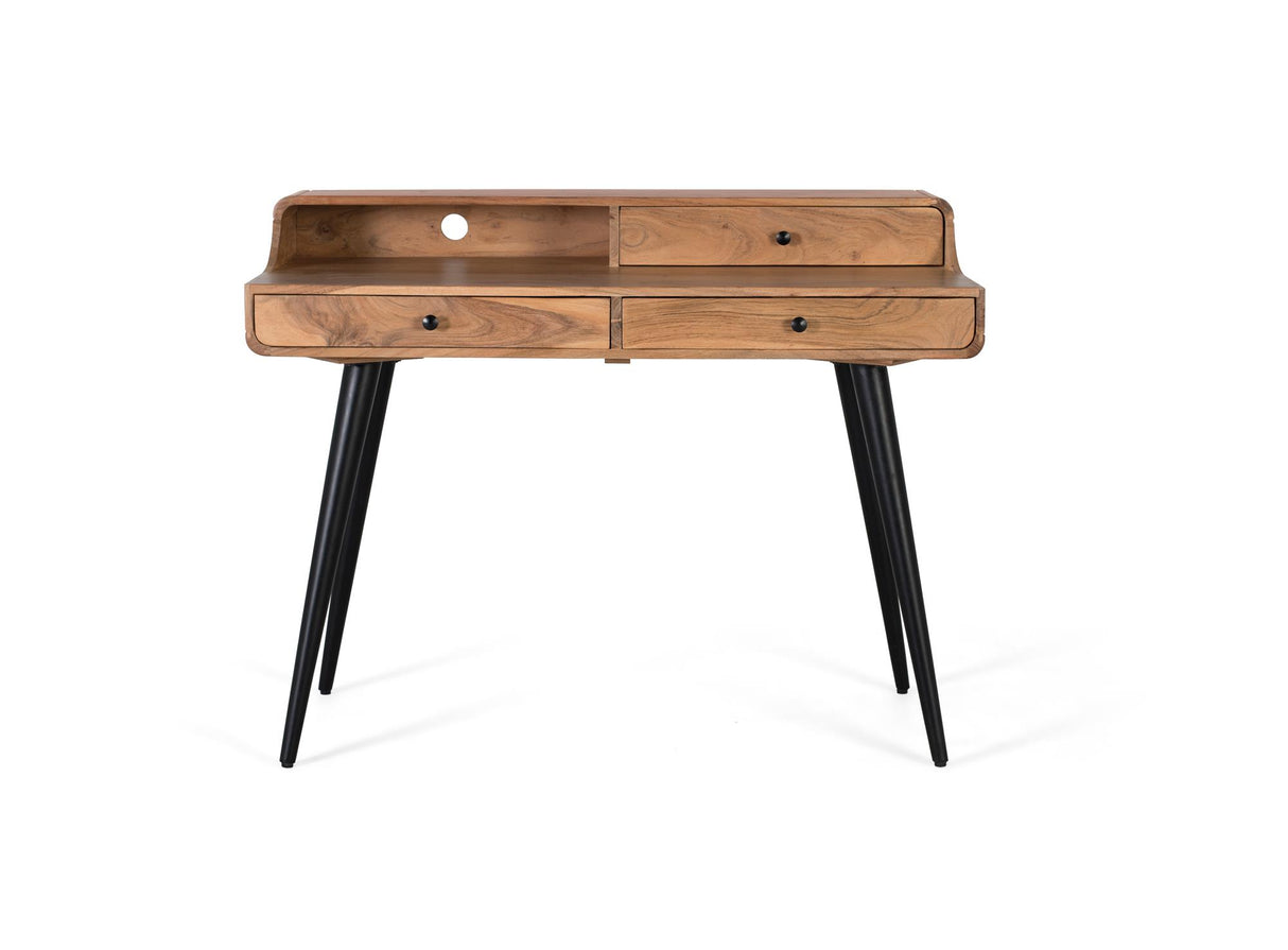 Birou cu 3 Sertare din Lemn de Acacia si Metal Giner y Colomer