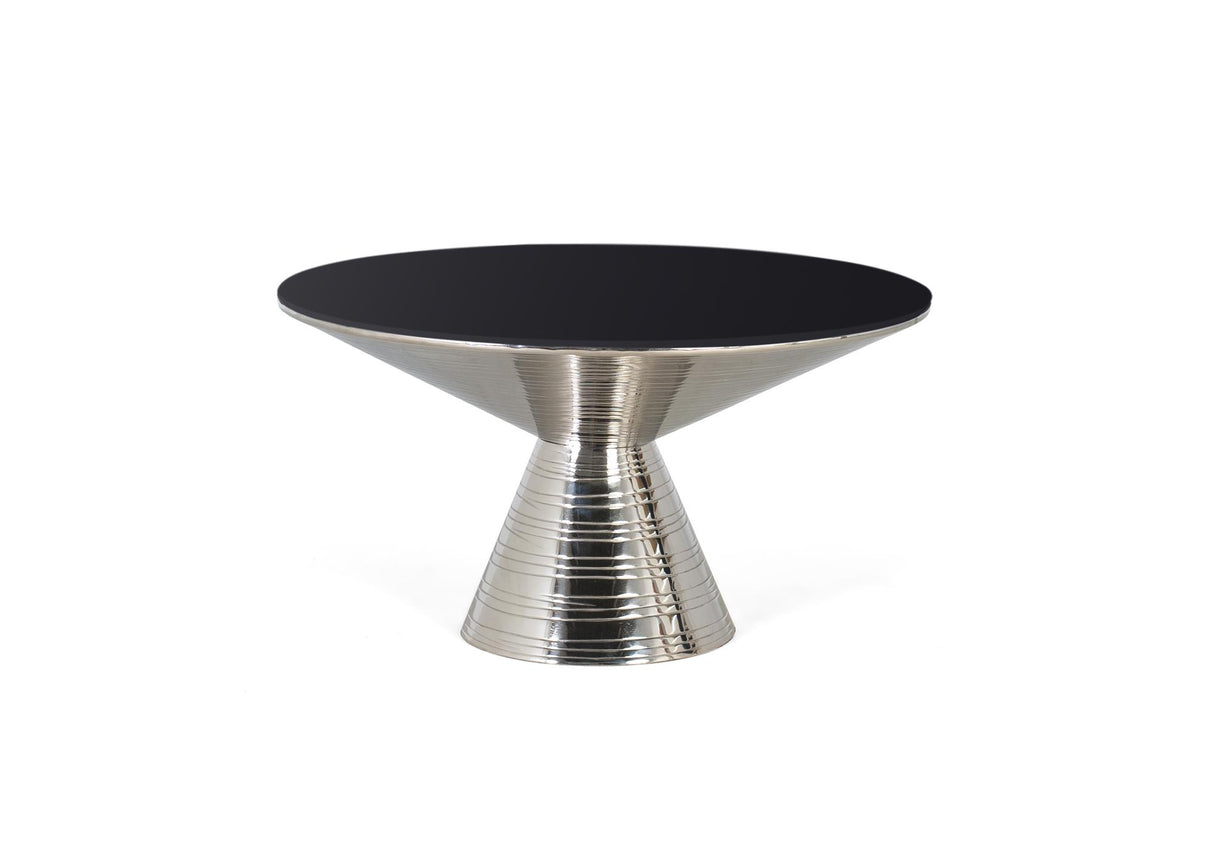 Masa de Cafea din Sticla Securizata cu Baza Metalica Giner y Colomer