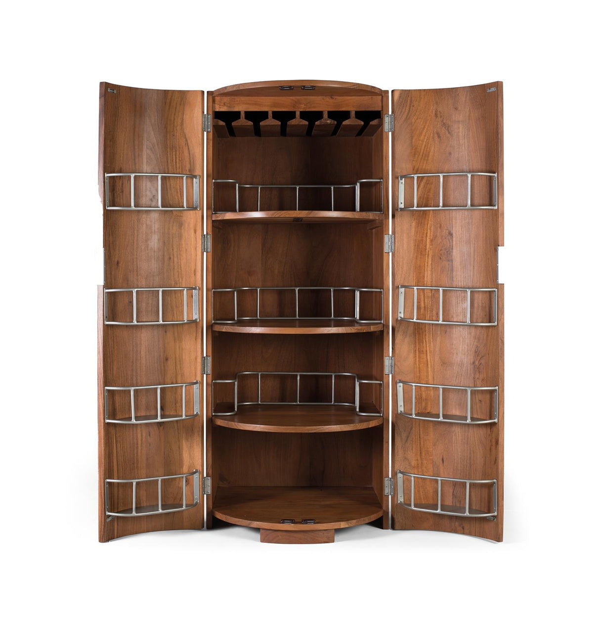 Comoda Bar din Lemn de Acacia cu 2 Usi si Rafturi Ajustabile Giner y Colomer