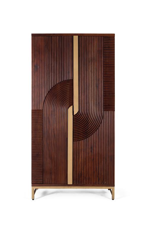 Dulap Bar din Lemn Mango cu Baza Metalica Cires Giner y Colomer