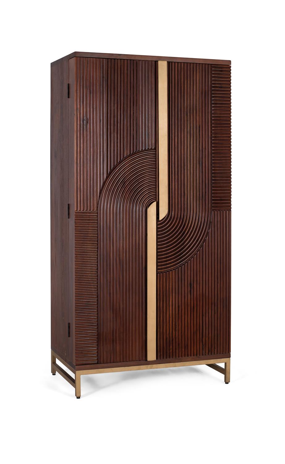 Dulap Bar din Lemn Mango cu Baza Metalica Cires Giner y Colomer