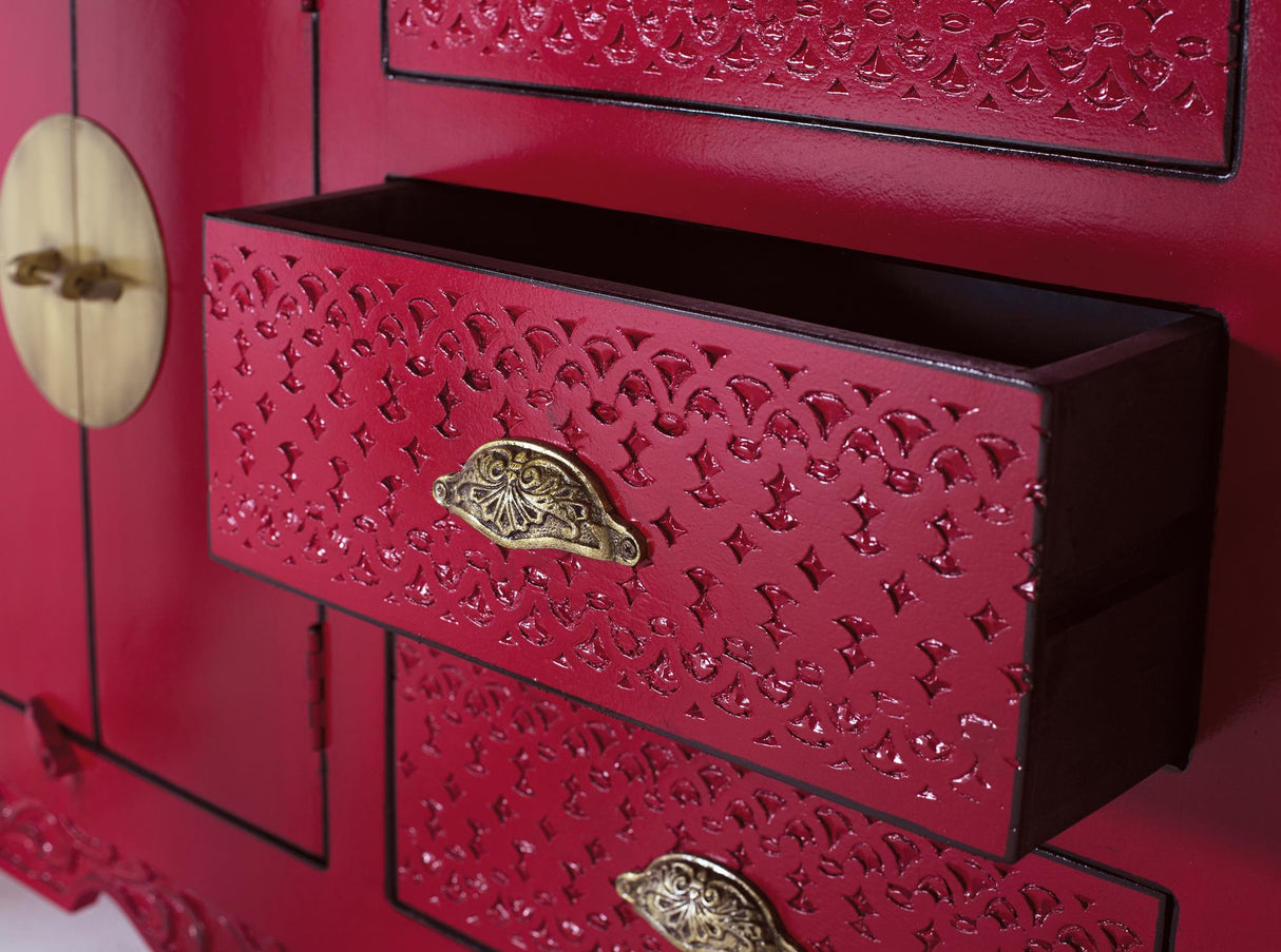 Comoda Georgina din Lemn de Mango cu 2 Usi si 3 Sertare Giner y Colomer