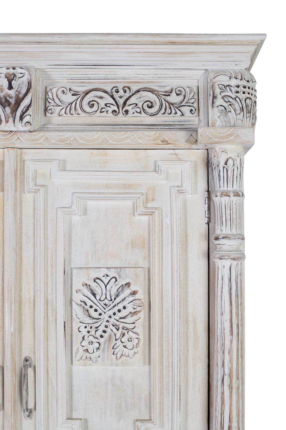 Dulap din Lemn de Mango Alb Imbatranit Giner y Colomer