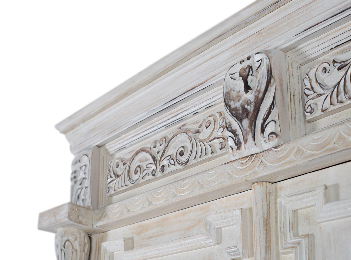 Dulap din Lemn de Mango Alb Imbatranit Giner y Colomer