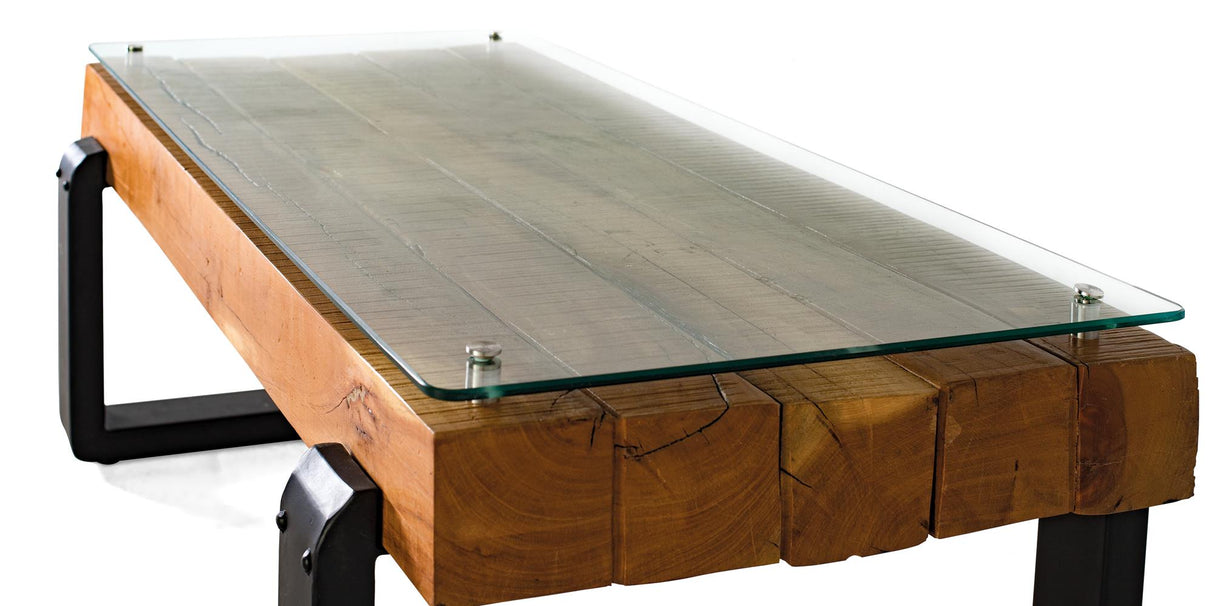 Masa de Cafea din Stejar cu Suport Metalic Giner y Colomer