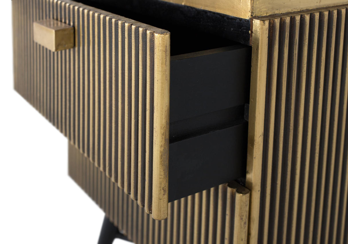 Noptiera Belvedere din Lemn de Mango si Marmura cu Sertare Giner y Colomer