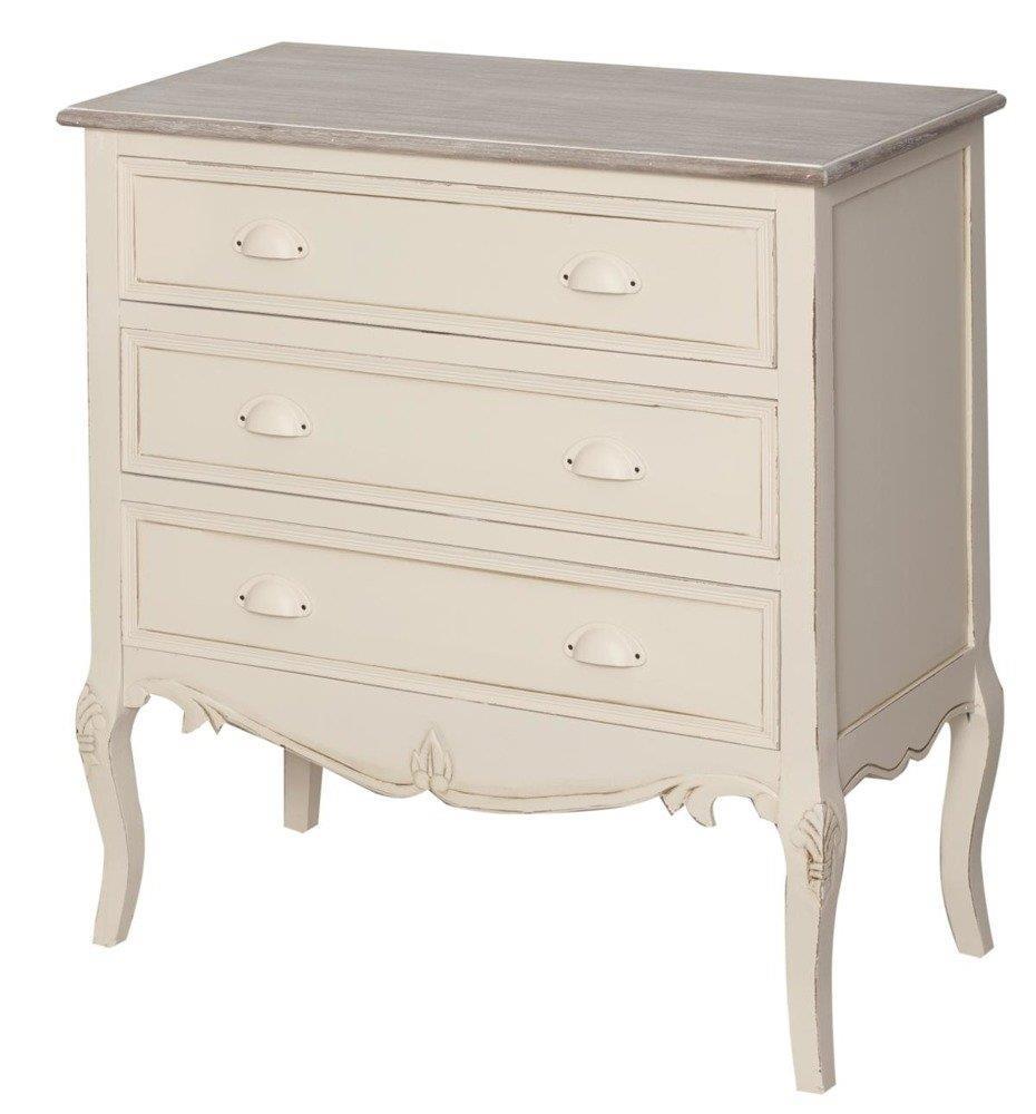 Comoda Provensala Crem cu Blat Maro si Manere Scoica Livin Hill