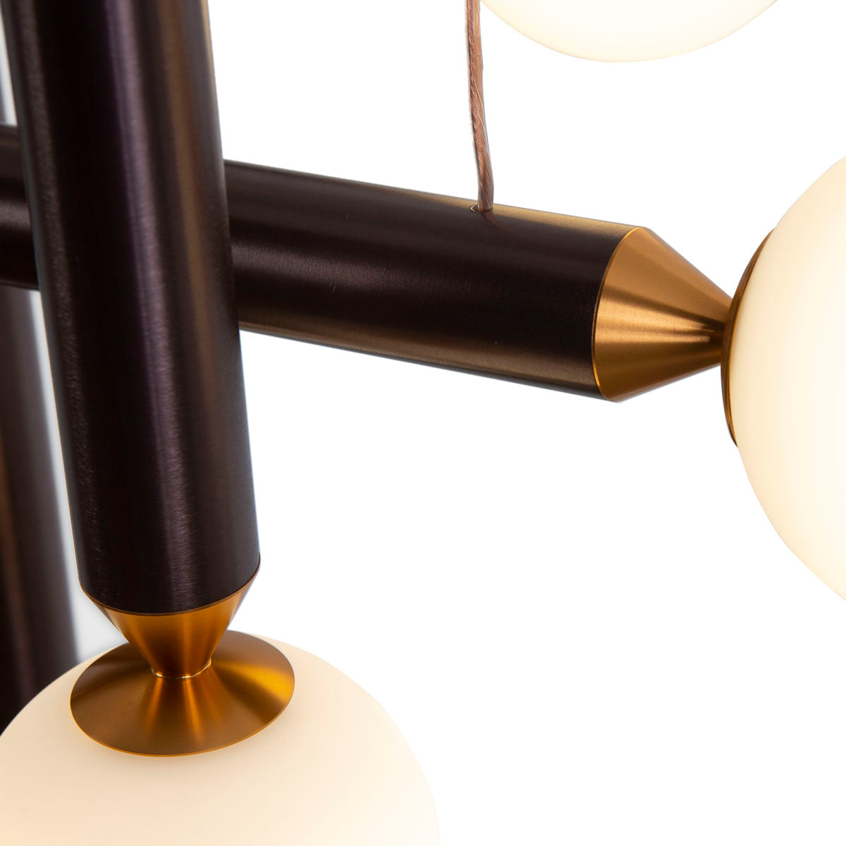 Lustra Aluminiu Maro Sticla Alba Thai Natura