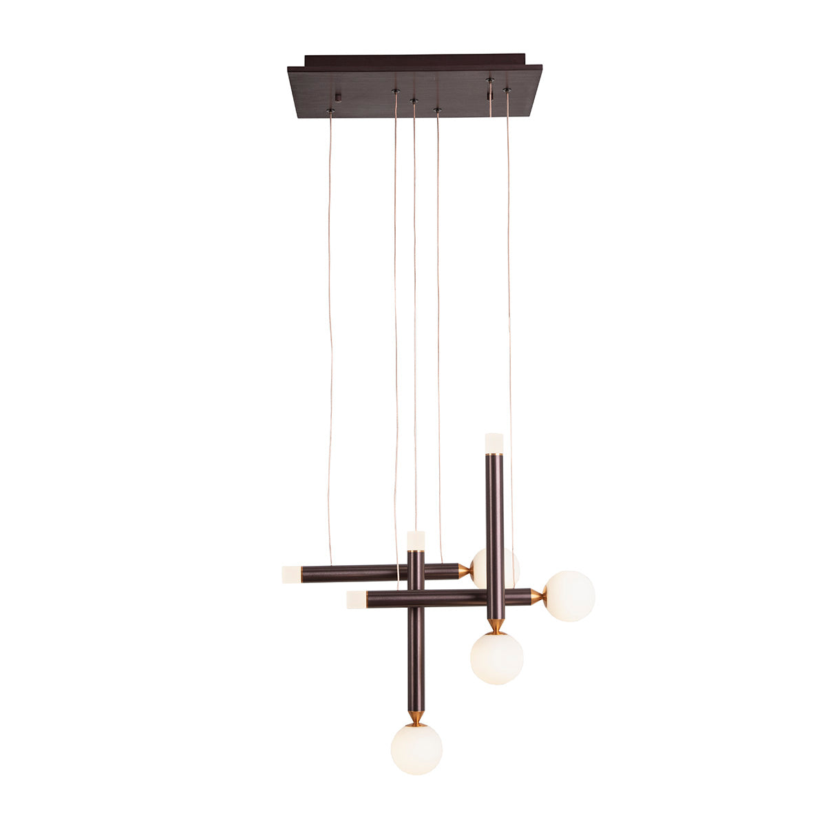 Lustra Aluminiu Maro Sticla Alba Thai Natura