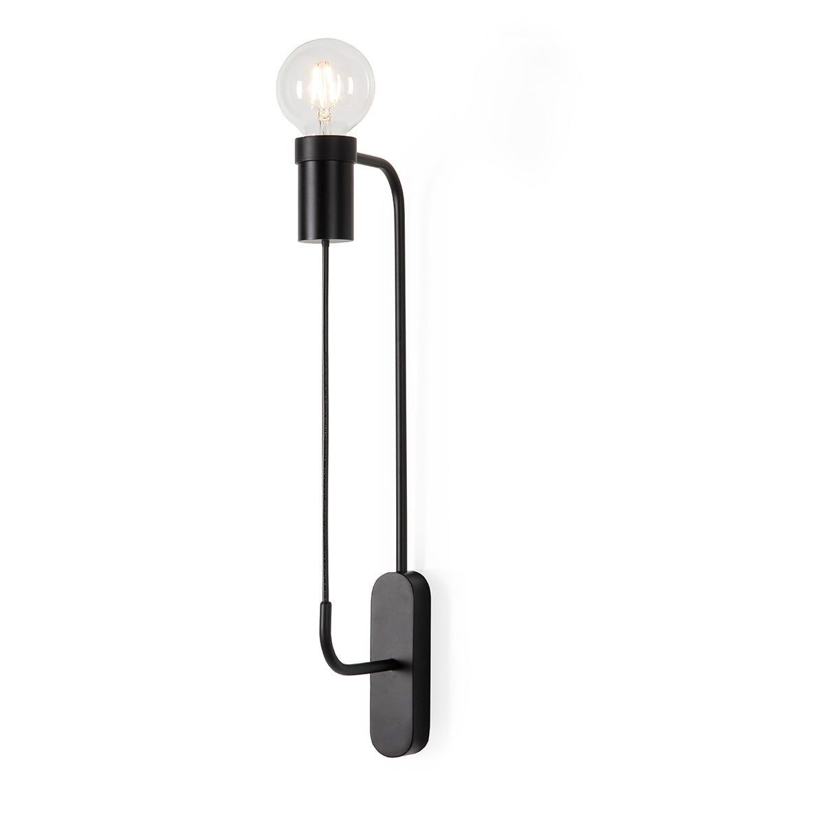 Aplica de Perete Metal Negru Minimalist Thai Natura