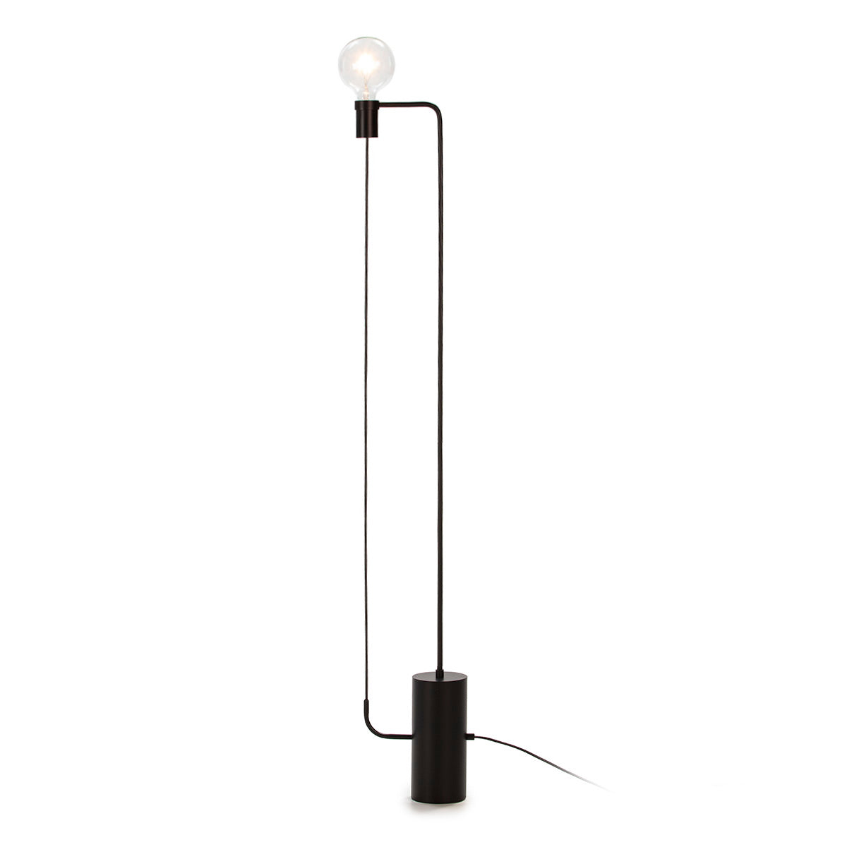 Lampadar de Podea din Metal Negru Minimalist Thai Natura