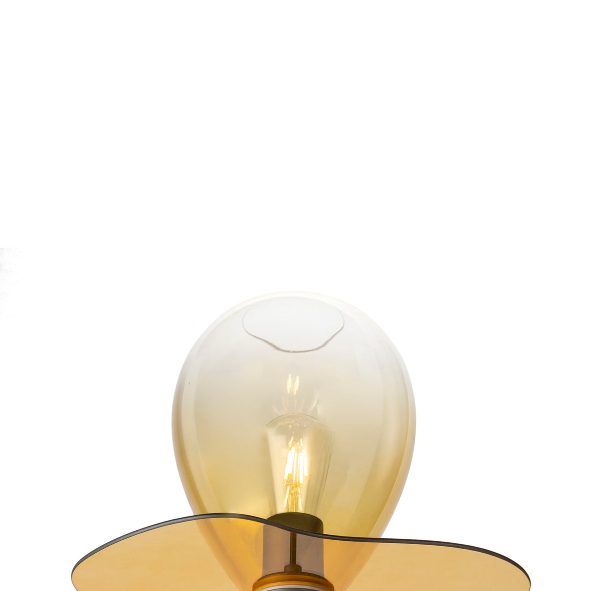 Lampadar de Podea din Metal Sticla Culoare Chihlimbar Thai Natura