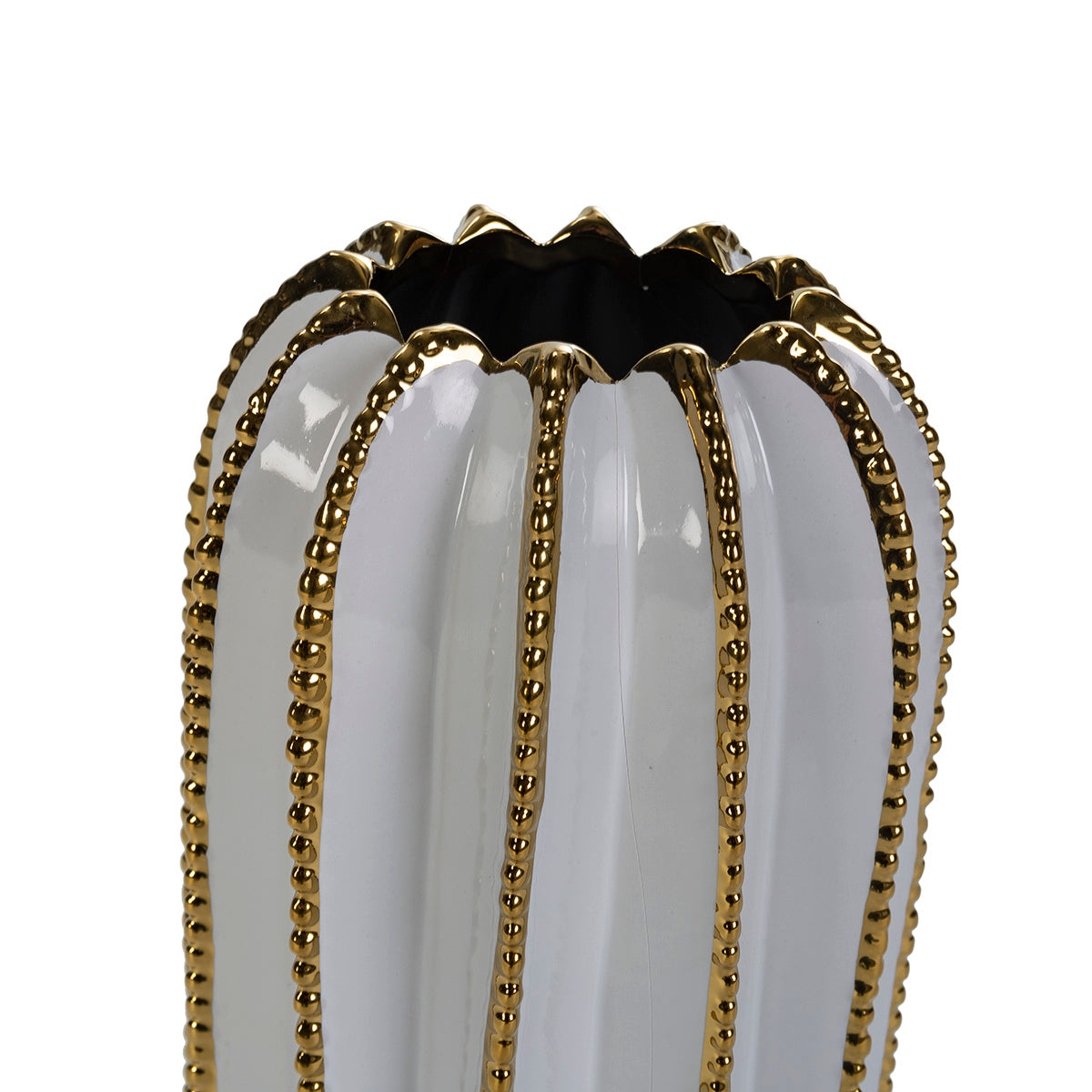 Vas Ceramic Alb Auriu Thai Natura