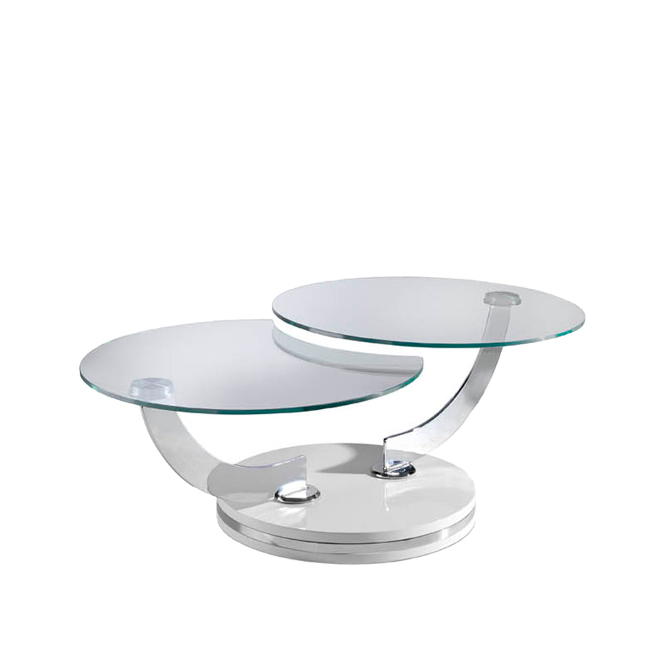 Masa de Cafea din Sticla cu Suport Metalic Angel Cerda