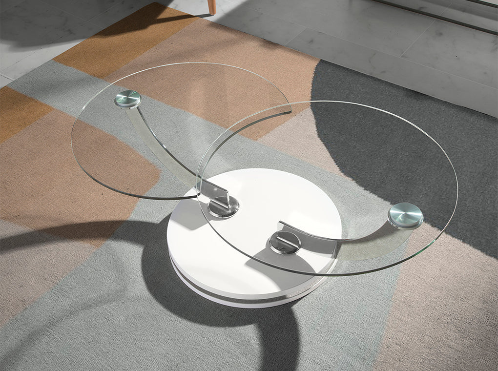 Masa de Cafea din Sticla cu Suport Metalic Angel Cerda