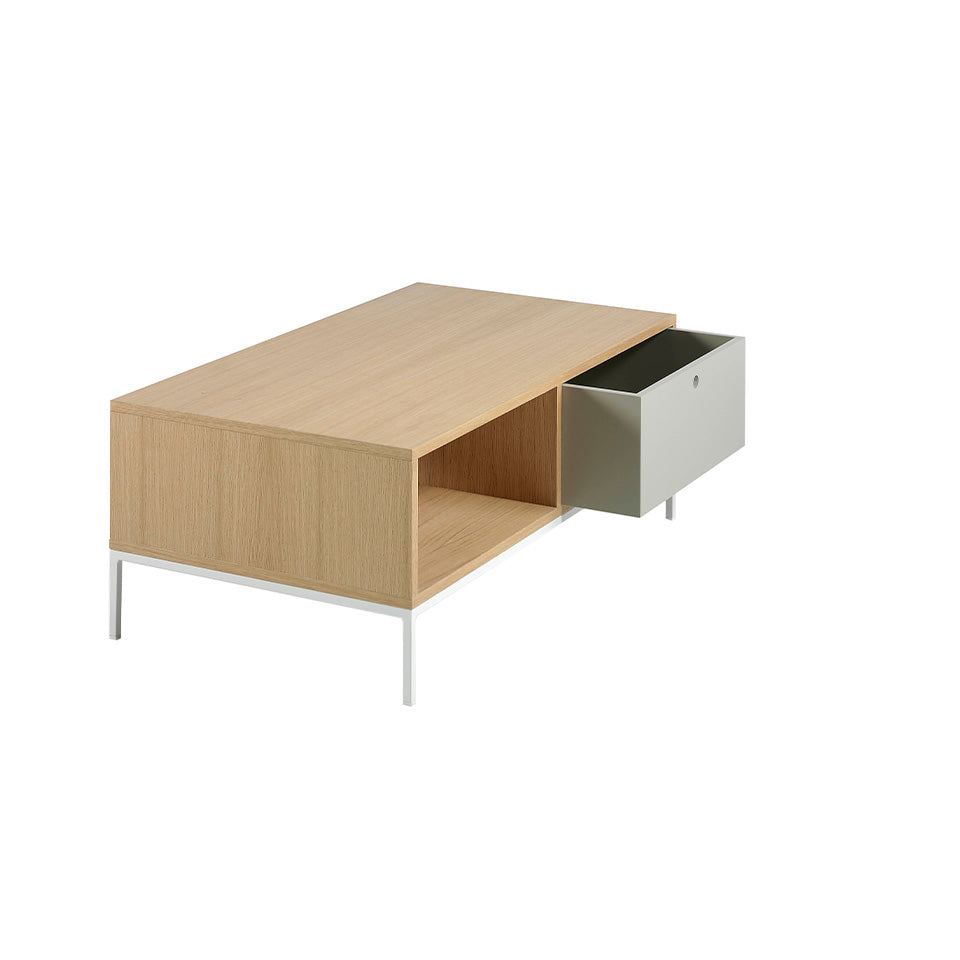 Masa de Cafea din Stejar cu Suport Metalic Angel Cerda