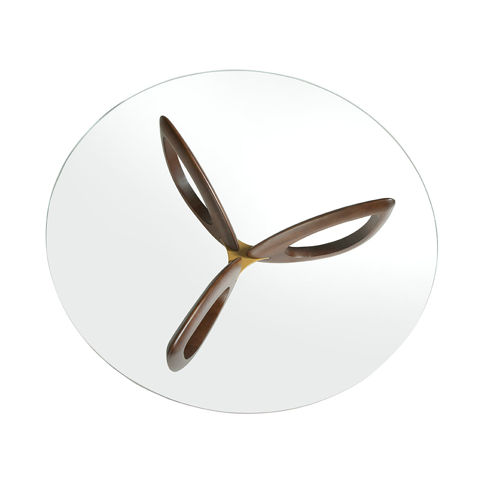 Masa de Cafea din Stejar cu Suport Metalic Angel Cerda