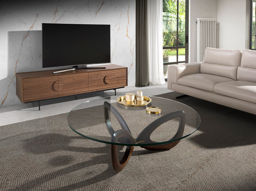 Masa de Cafea din Stejar cu Suport Metalic Angel Cerda