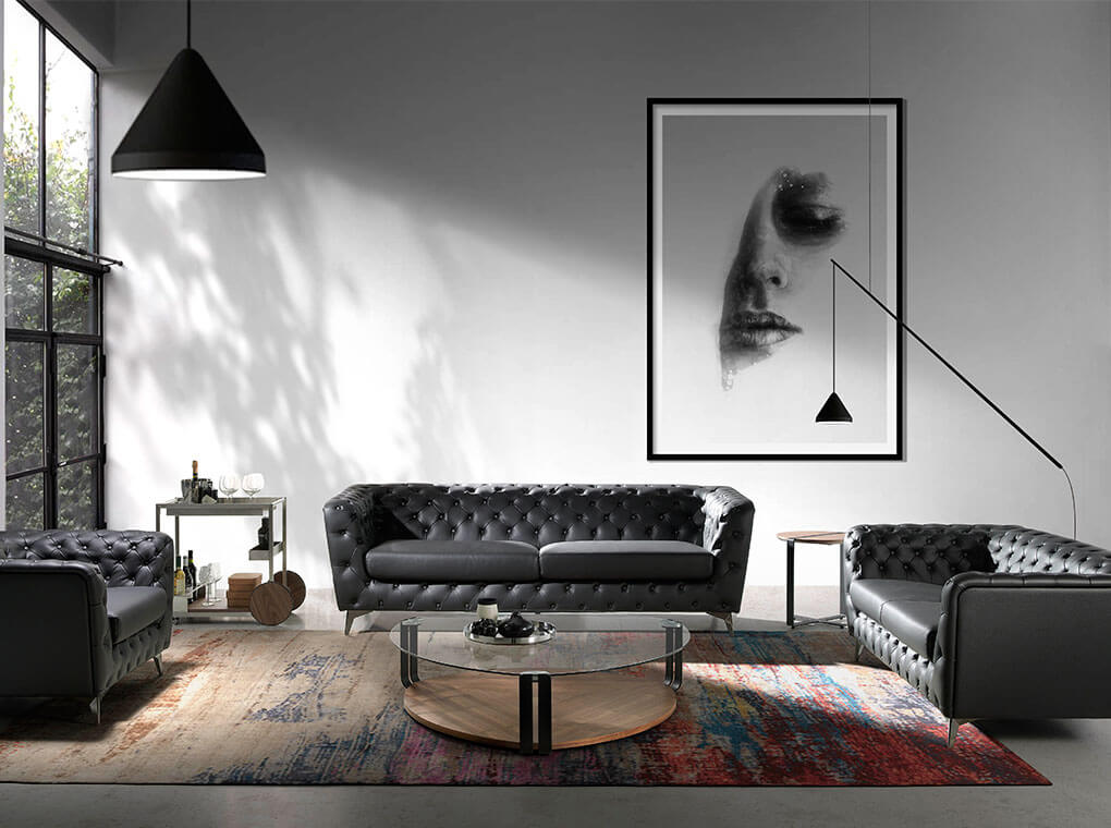 Masa de Cafea din Stejar cu Suport Metalic Angel Cerda