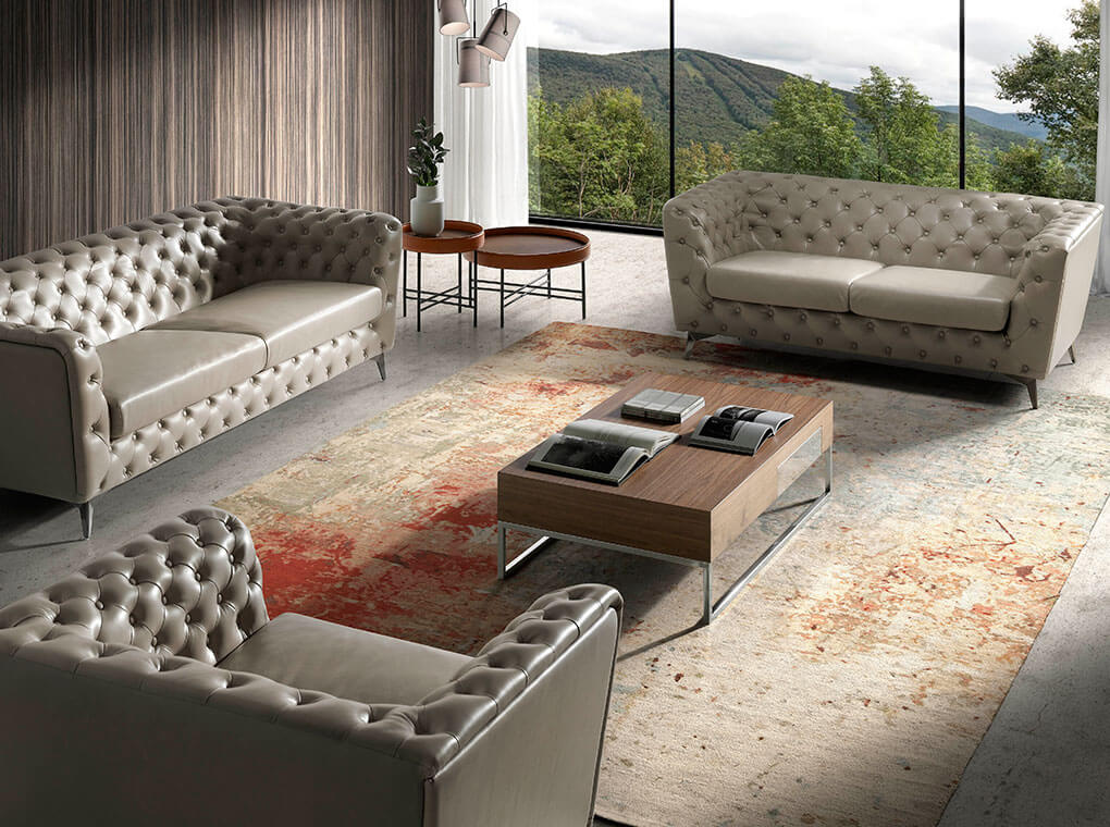 Masa de Cafea din Nuc cu Sertar si Suport Metalic Angel Cerda