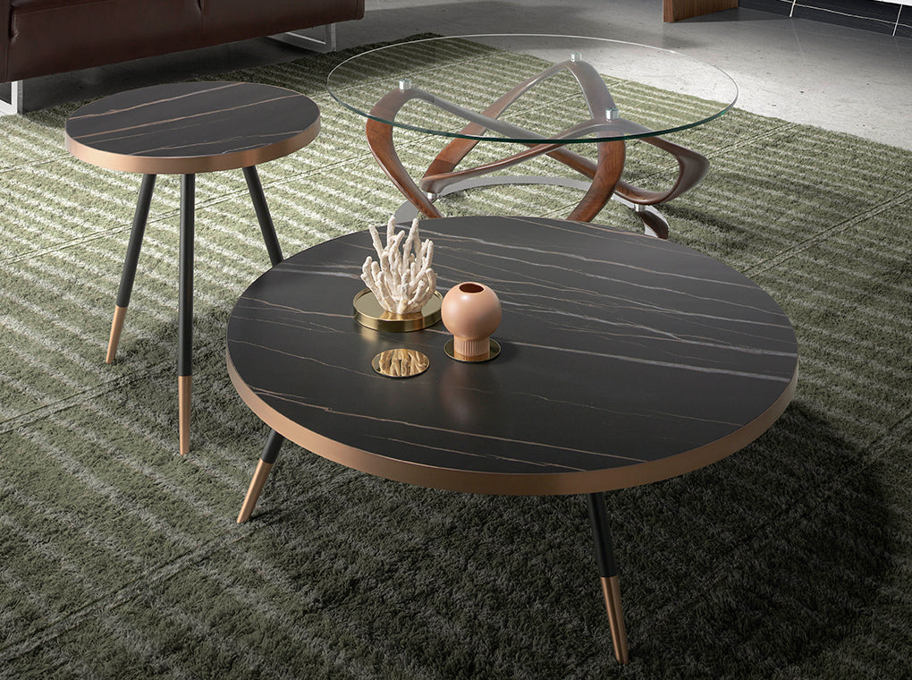 Masa de Cafea din Sticla Securizata si Lemn de Nuc Angel Cerda