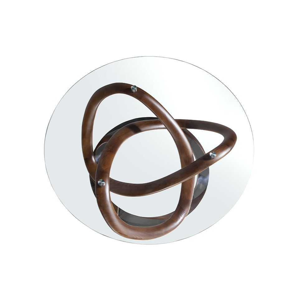 Masa de Cafea din Sticla Securizata si Lemn de Nuc Angel Cerda