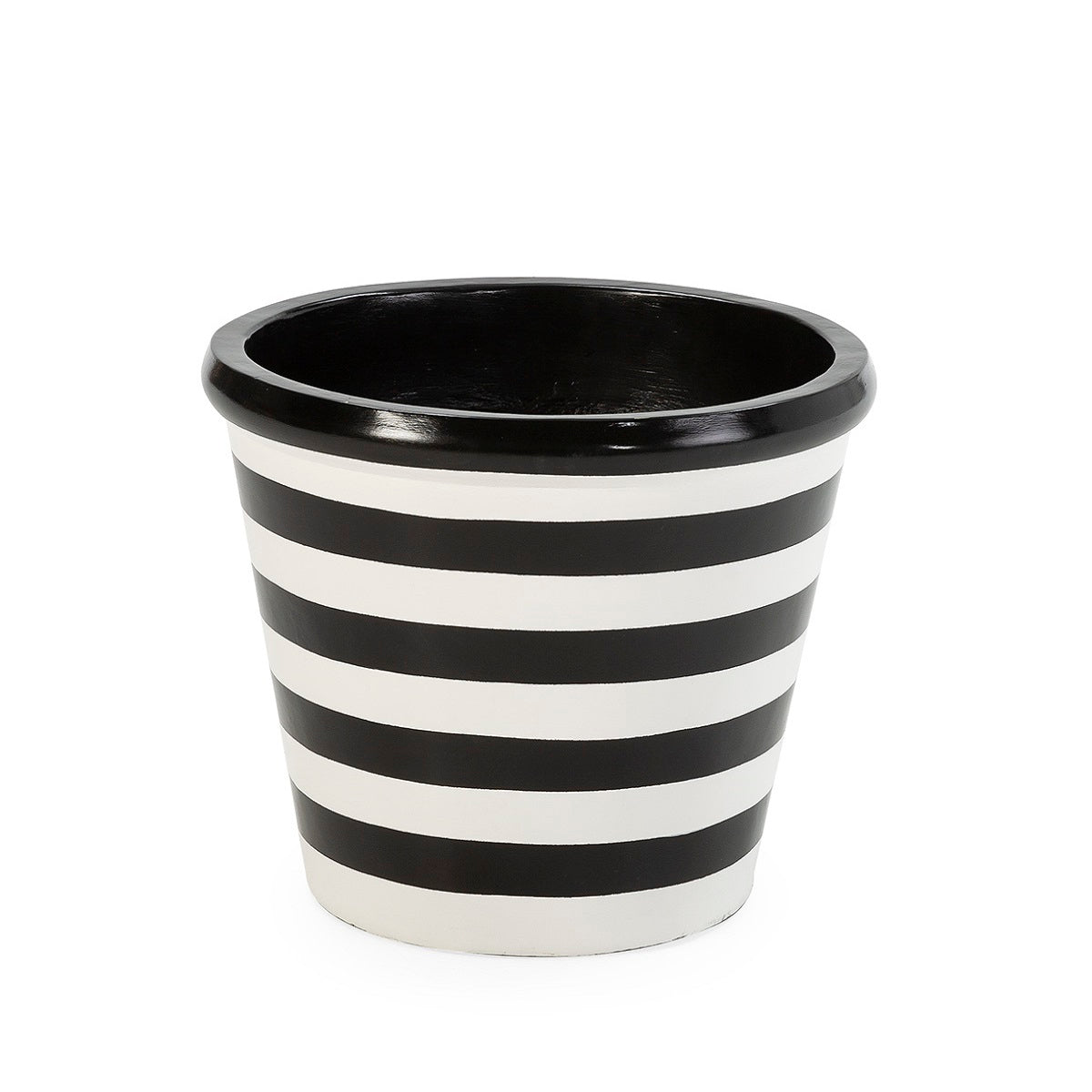 Suport Ghiveci din Ciment Fibros Alb Negru Thai Natura