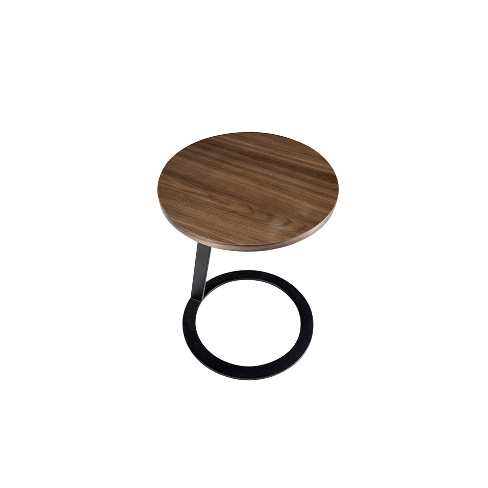 Masa Laterala din Nuc cu Suport Metalic Angel Cerda