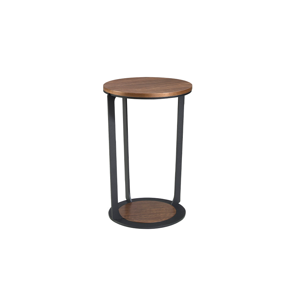 Masa Laterala din Furnir de Nuc si Otel Epoxid Negru Angel Cerda