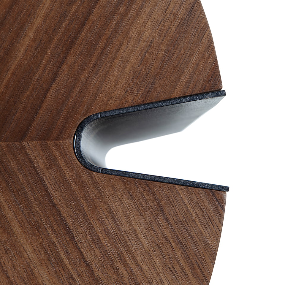 Masa Laterala din Nuc si Otel Negru Angel Cerda