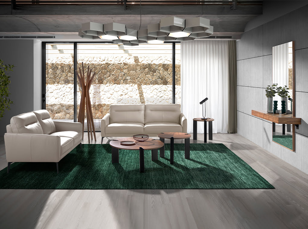 Masa Laterala din Nuc si Otel Negru Angel Cerda