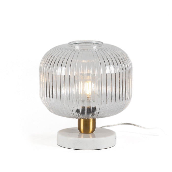 Veioza de Masa din Sticla Metal Marmura Thai Natura