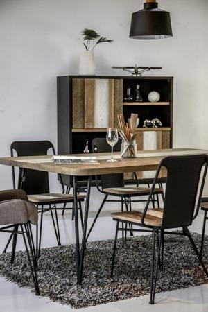 Scaun Malvi Retro din Lemn si Metal Livin Hill