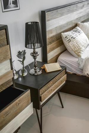 Scaun Malvi Retro din Lemn si Metal Livin Hill