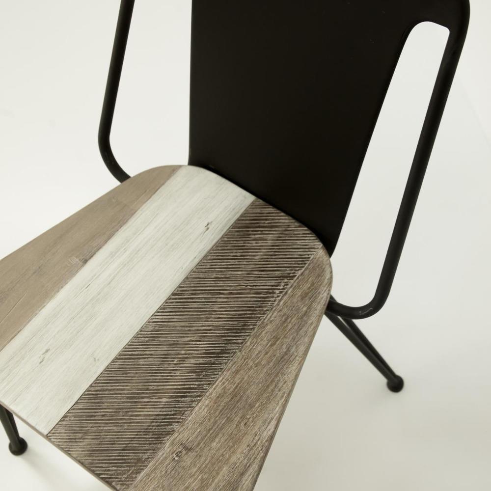 Scaun Malvi Retro din Lemn si Metal Livin Hill