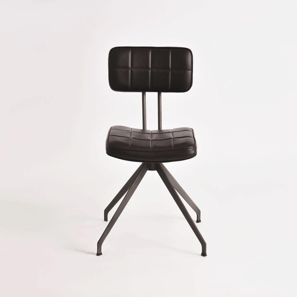 Scaunul Metalic Retro cu Tapiterie de Piele Ecologica Livin Hill