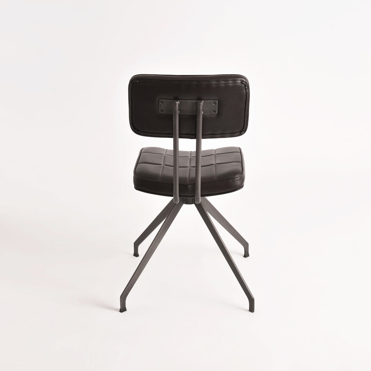 Scaunul Metalic Retro cu Tapiterie de Piele Ecologica Livin Hill