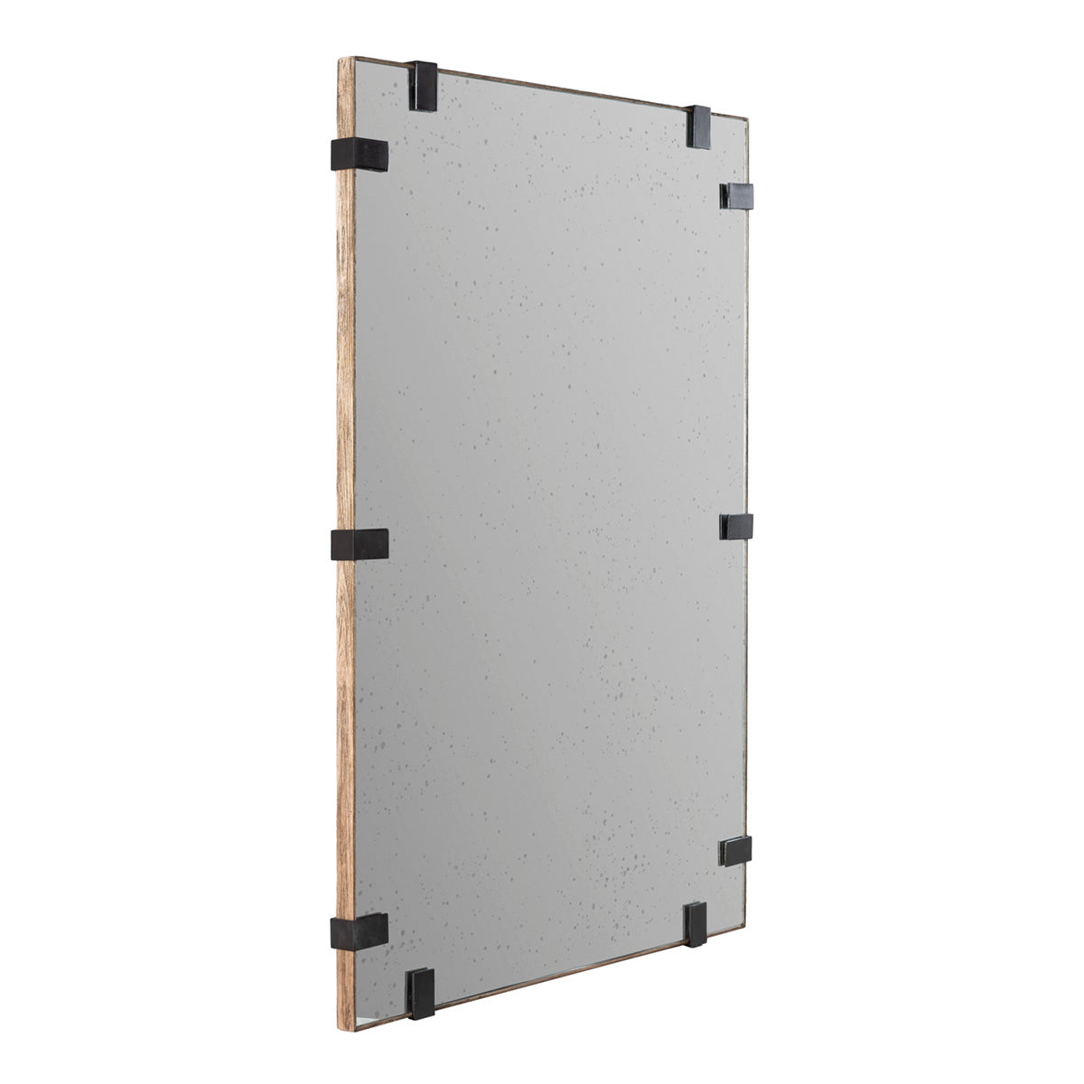 Oglinda din Lemn Bayur Metal cu Aspect Imbatranit Natural Thai Natura