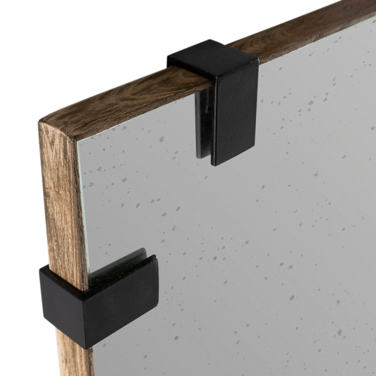 Oglinda din Lemn Bayur Metal cu Aspect Imbatranit Natural Thai Natura