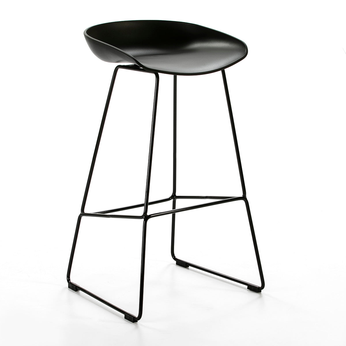 Scaun de Bar Negru Minimalist din Metal Thai Natura