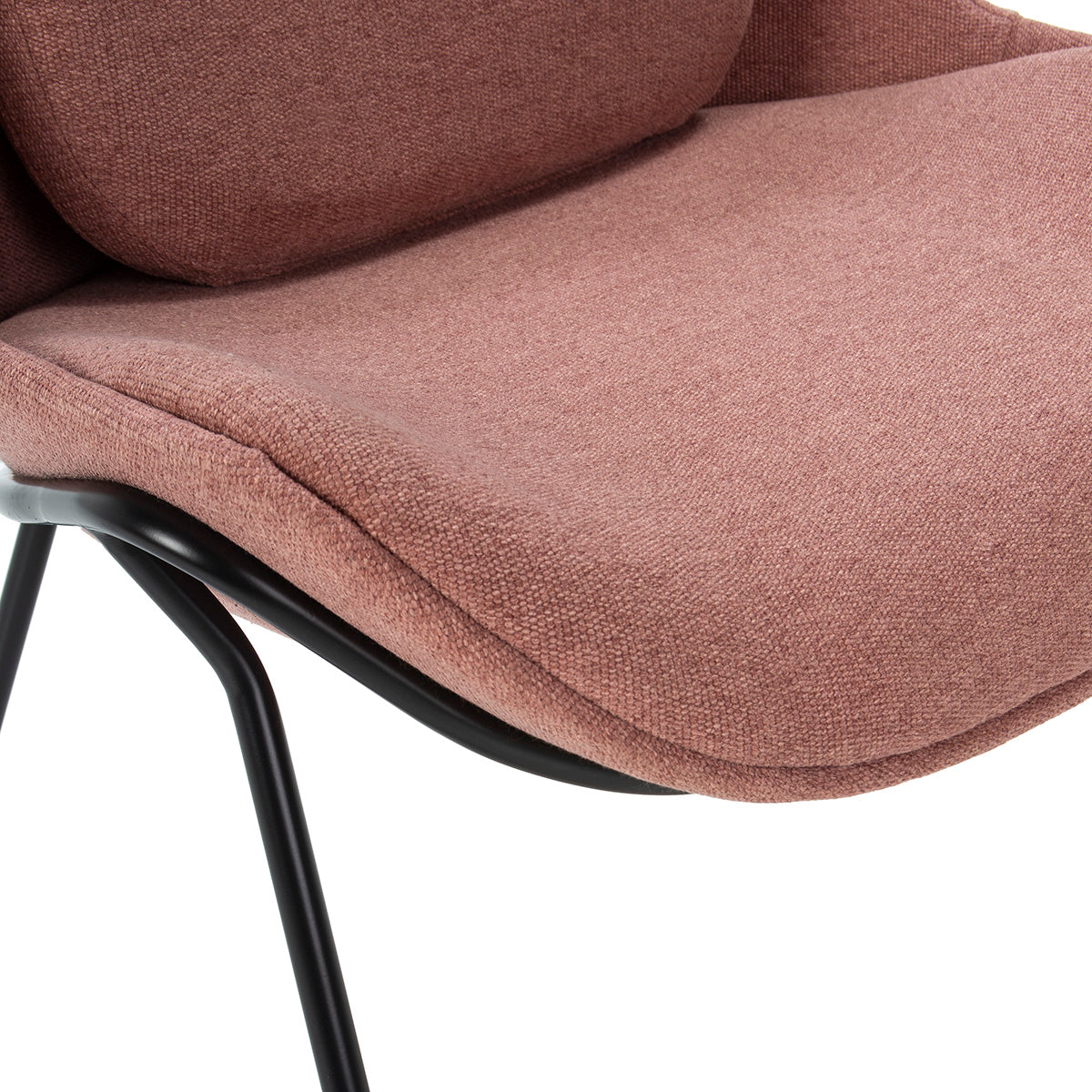 Fotoliu Metal Negru Stofa Roz Compact Thai Natura