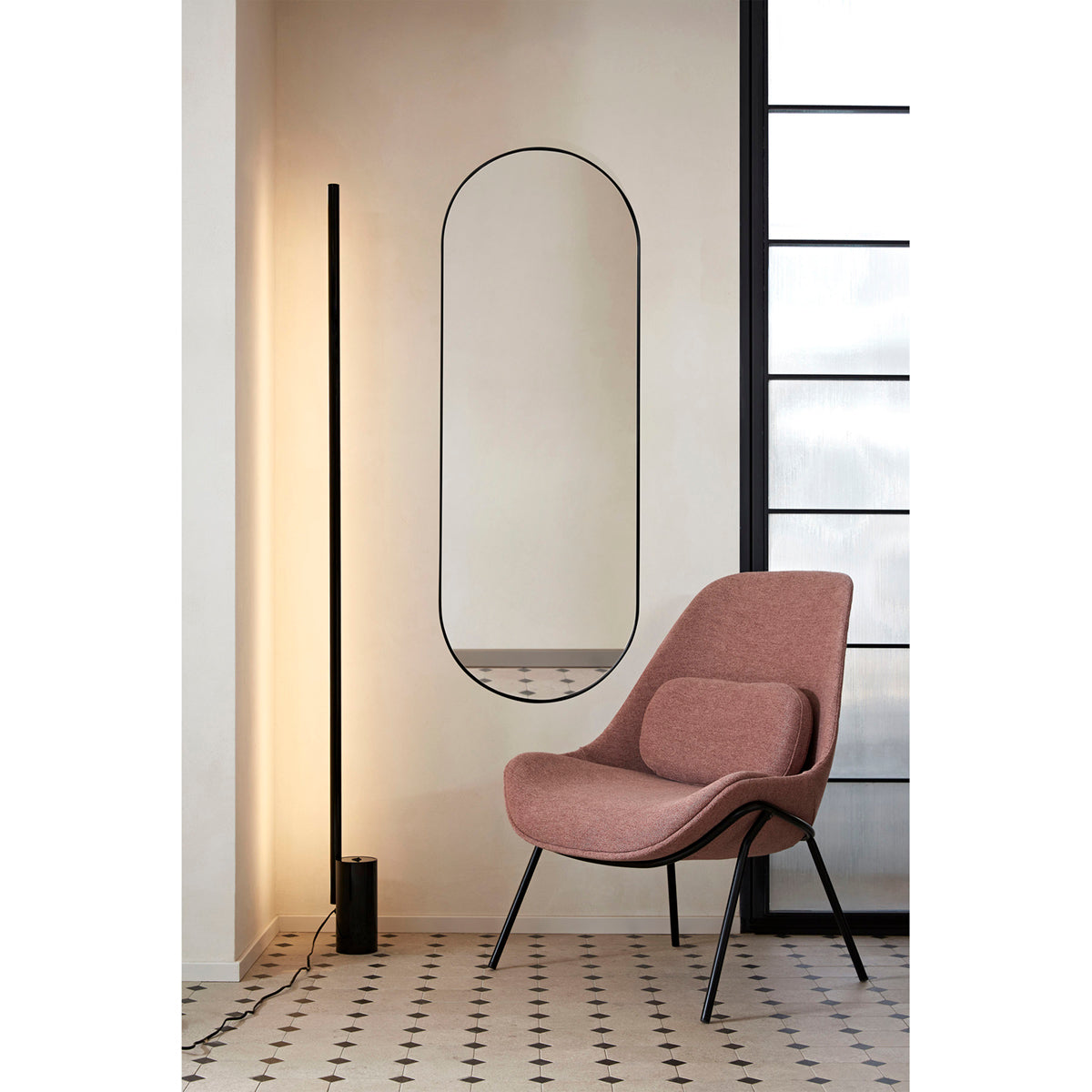 Fotoliu Metal Negru Stofa Roz Compact Thai Natura