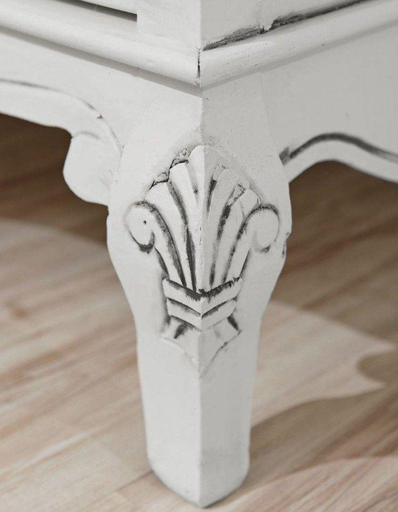 Vitrina Provensala Alba cu Blat Inchis si Coronita Livin Hill