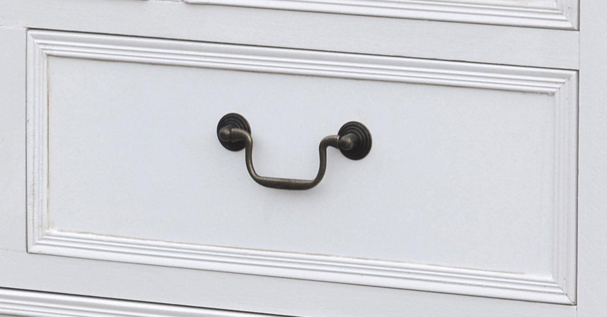 Vitrina Provensala Alba cu Blat Inchis si Coronita Livin Hill