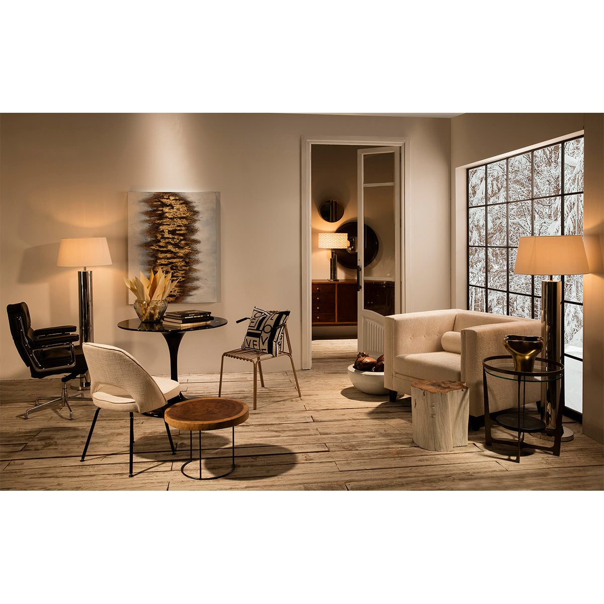 Masa de cafea din Lemn Metal Thai Natura